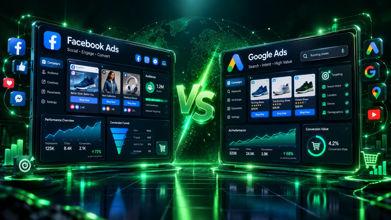 Facebook Ads vs Google Ads
